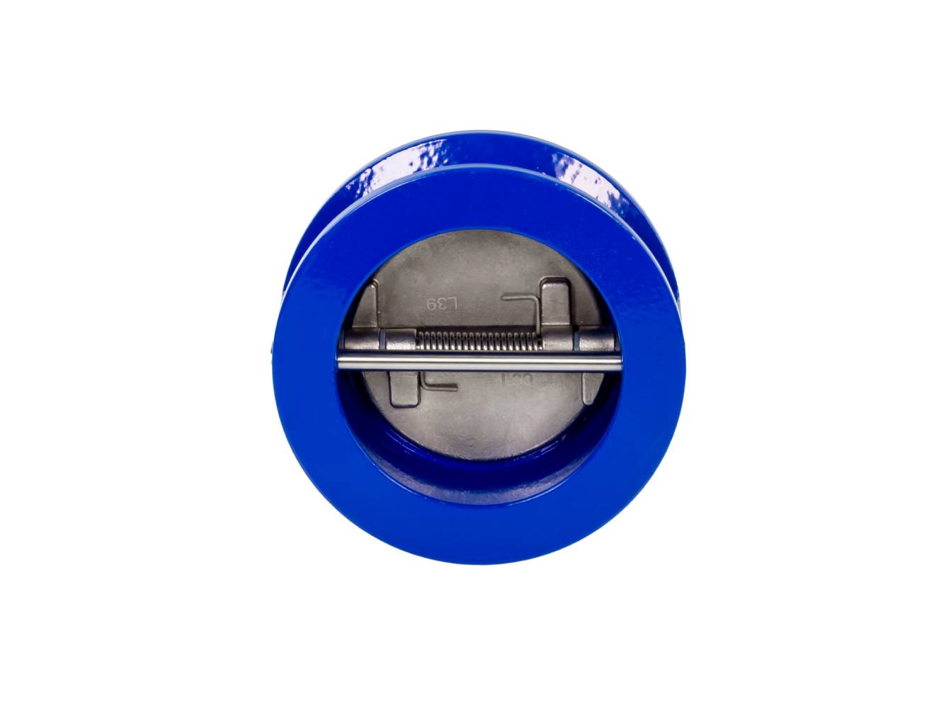 Ридан NVD-895R 082X8496R — Затвор обратный межфланцевый пружинный двустворчатый, PN16, DN65, чугун GJL250