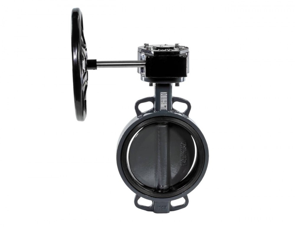 Ридан 082X4930R — Затвор дисковый с центрирующими проушинами ЗДМ PN25 DN100 корпус чугун GGG40; диск нержавеющая сталь 316; уплотнение EPDM; механический редуктор