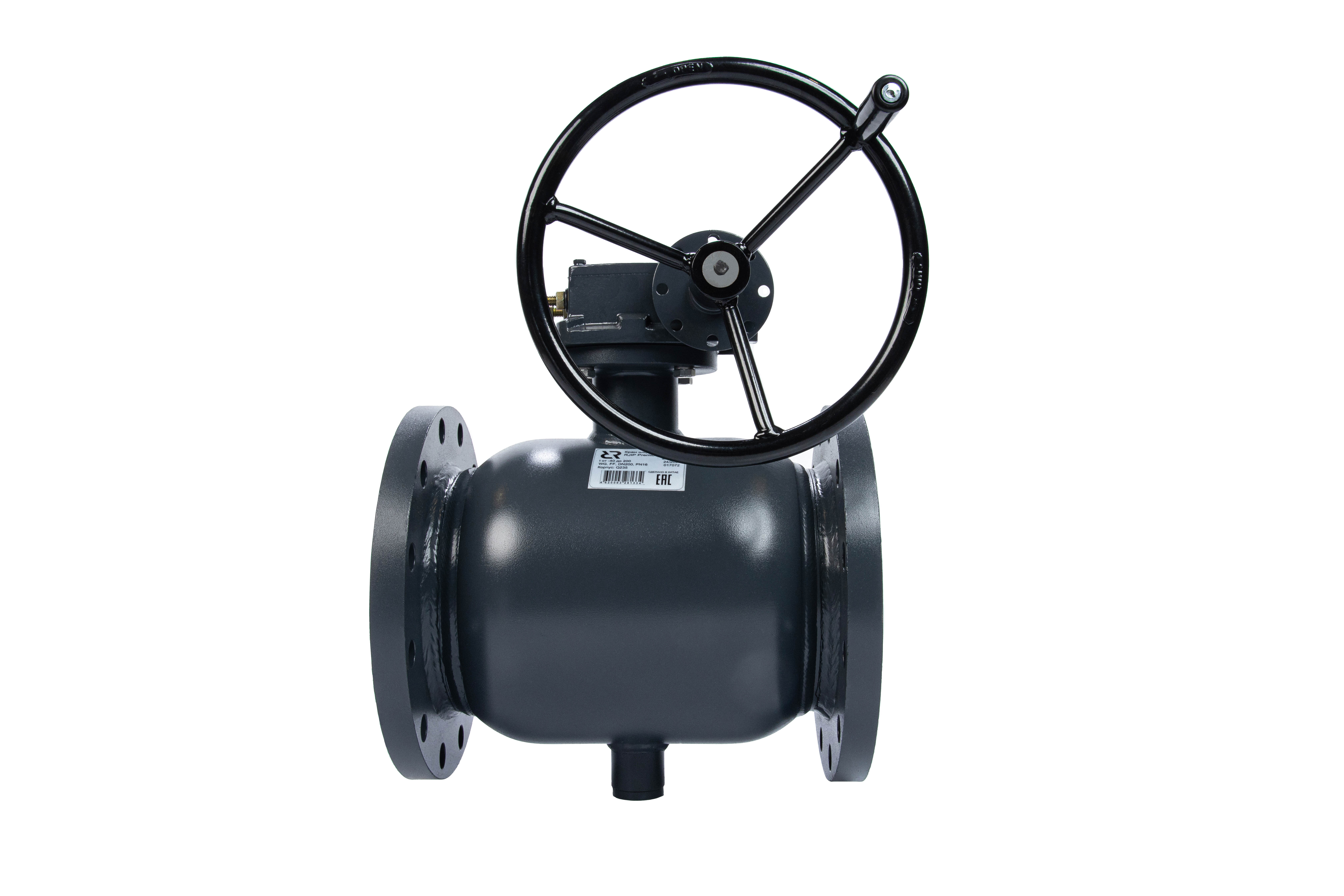 Ридан RJIP Premium 065N0251GR — Кран шаровой FF DN150 PN16 WG (фланцевый, с редуктором, стандартный проход)