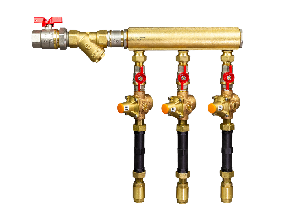 Ридан WDU.3R 160W1112R — Узел распределительный этажный для систем водоснабжения V2 DN32-6L-20-BV15-7BIZ15