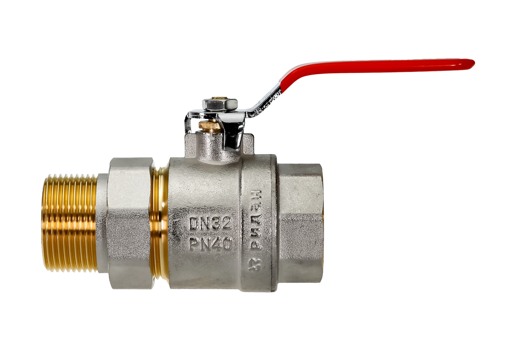 Ридан 065B8306RG — BVR-FR кран шаровой ГОСТ Р 59553 с накидной гайкой и ниппелем, DN32; PN40