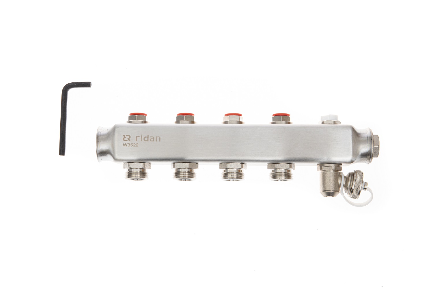 Ридан 088U0972R — Комплект коллекторов SSM-2R set с кронштейнами, ручным воздухоотводчиком, сливным краном и торцевой заглушкой, 2 контура