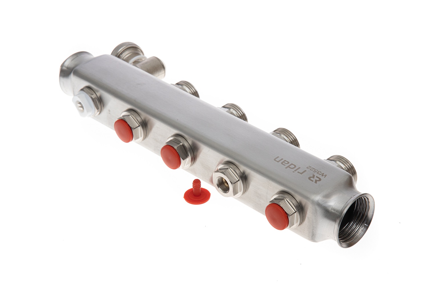 Ридан 088U0977R — Комплект коллекторов SSM-7R set с кронштейнами, ручным воздухоотводчиком, сливным краном и торцевой заглушкой, 7 контуров