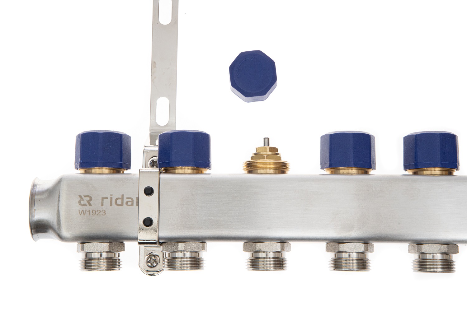 Ридан 088U0979R — Комплект коллекторов SSM-9R set с кронштейнами, ручным воздухоотводчиком, сливным краном и торцевой заглушкой, 9 контуров