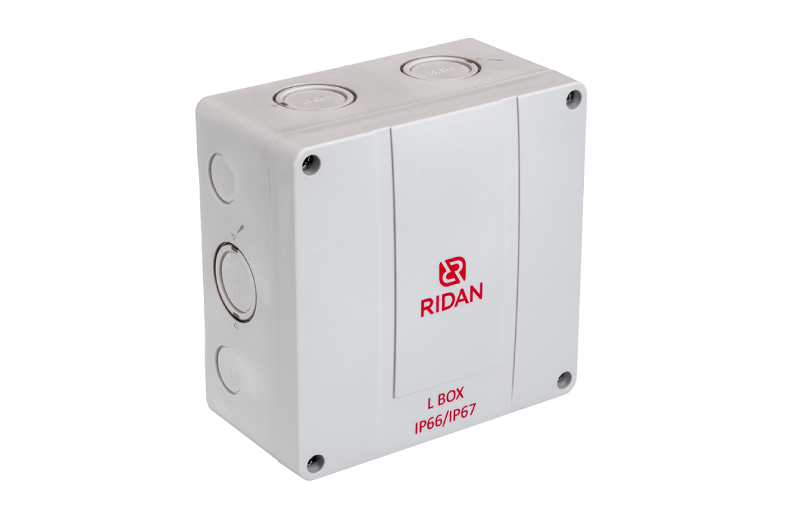21RT0934R — Коробка распределительная Ridan L BOX, 140х140х79 мм, IP66/IP67, серая