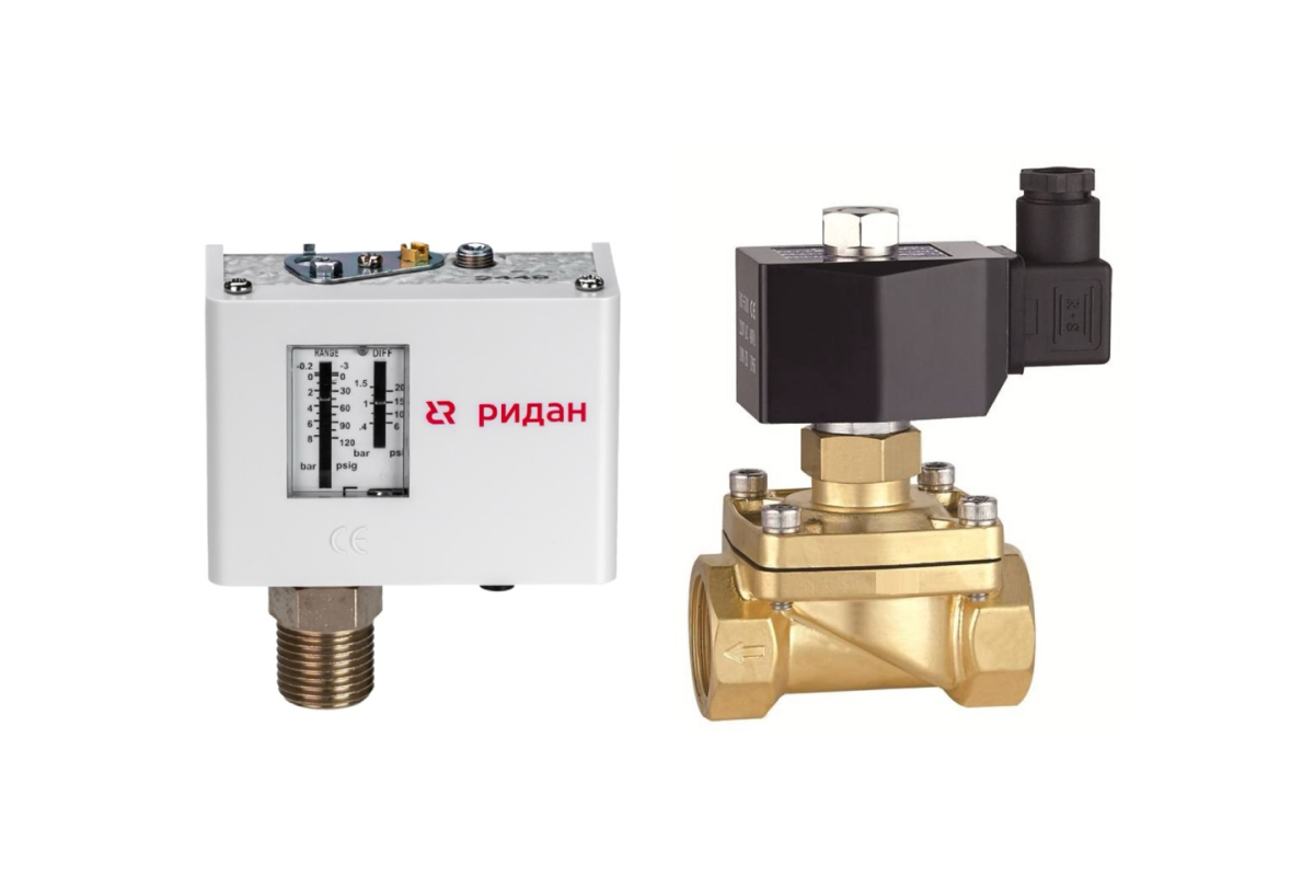 Ридан 333U3515R — Комплект КИПиА для подпитки: реле давления KPI35R G ½ и электромагнитный клапан EV252WR G ½